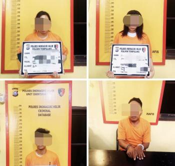 Polsek Tempuling Ungkap Kasus Narkotika Jenis Sabu, Empat Orang Diamankan