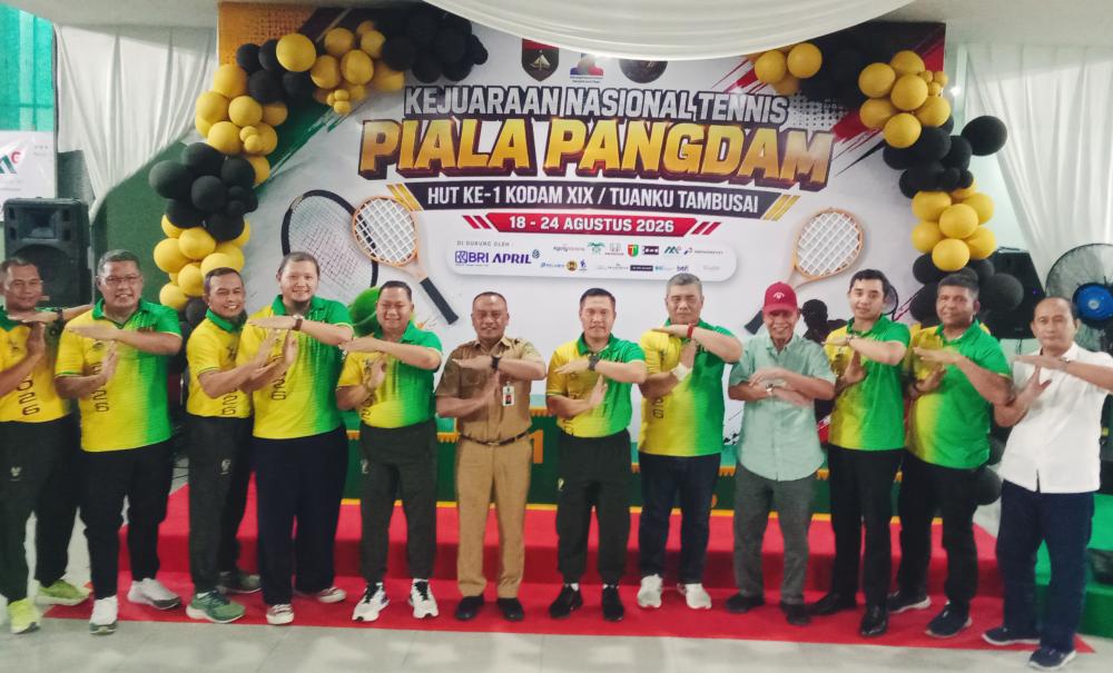 Kejurnas Tenis Piala Pangdam XIX/Tuanku Tambusai Ditutup, Pemicu Semangat Bagi Atlet