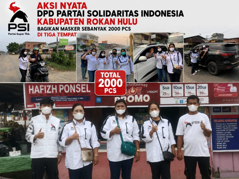 kabut-asap-selimuti-riau-dpd-psi-rohul-bagikan-masker-kepada-masyarakat