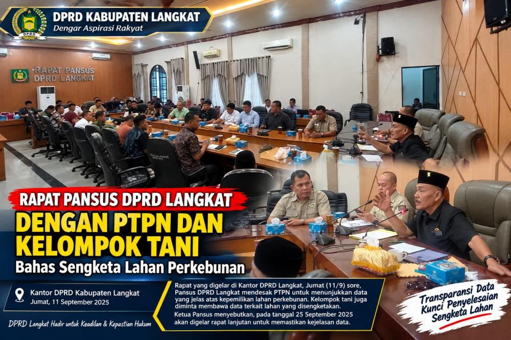 Pansus DPRD Langkat Ultimatum PTPN: 25 September, Semua Data Lahan Harus Dibuka