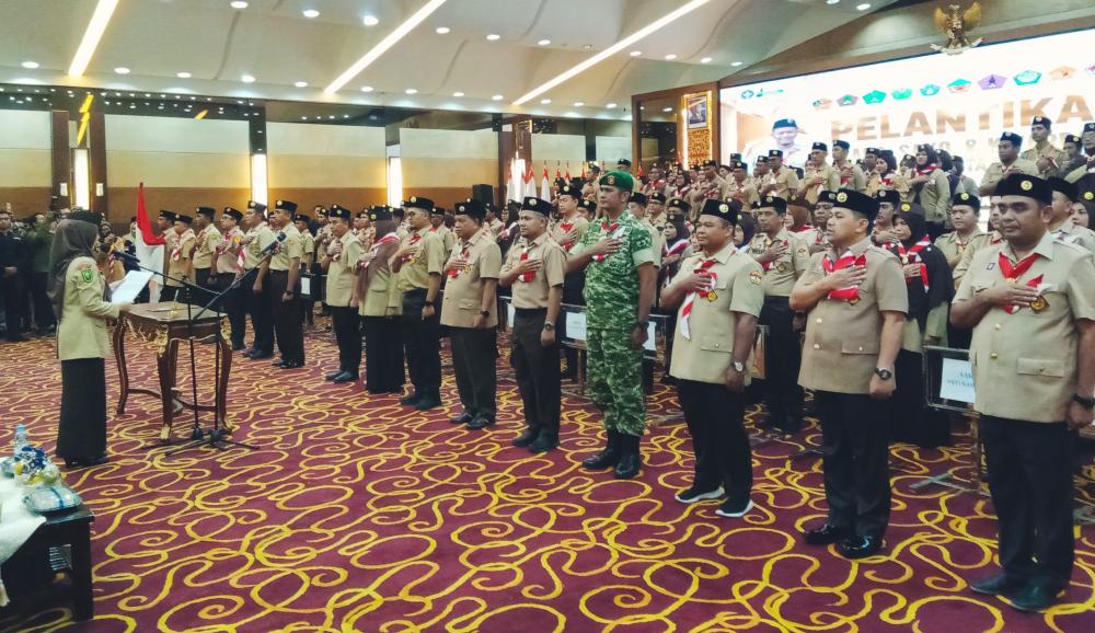 Saka, Sako, dan Kwarran Pramuka Pekanbaru Resmi Dilantik, Tekankan Pembinaan Generasi Muda
