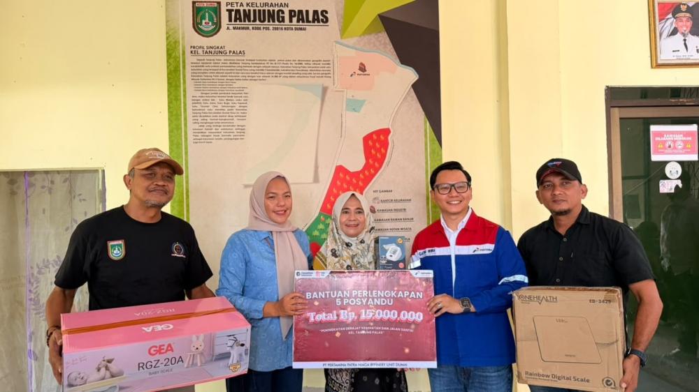 Pertamina Kilang Dumai Bantu Lima Posyandu, Perkuat Layanan Kesehatan Warga