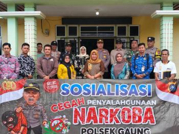 Polsek Gaung Gelar Sosialisasi Bahaya Narkoba dalam Operasi Antik di Desa Simpang Gaung