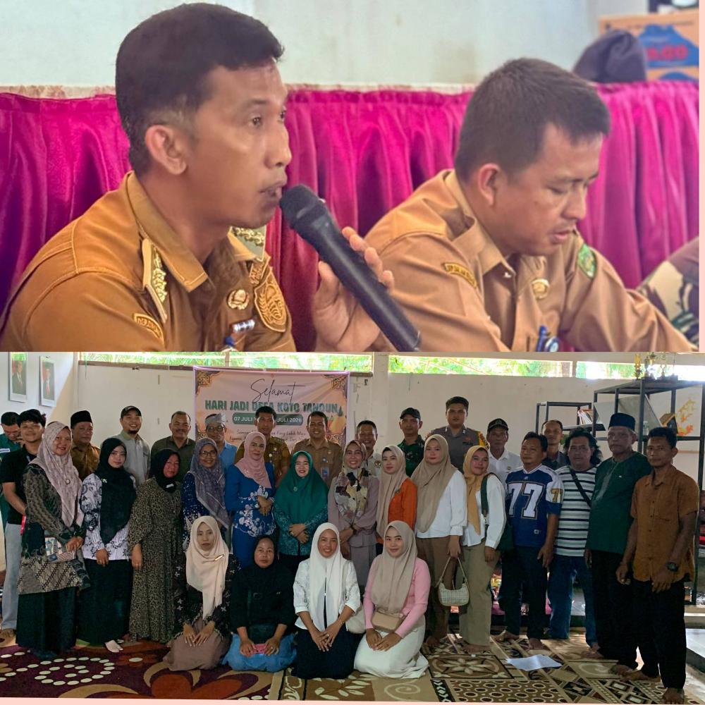 HUT ke-19 Desa Koto Tandun, Camat Tandun Ajak Warga Perkuat Persatuan dan Budaya Gotong Royong