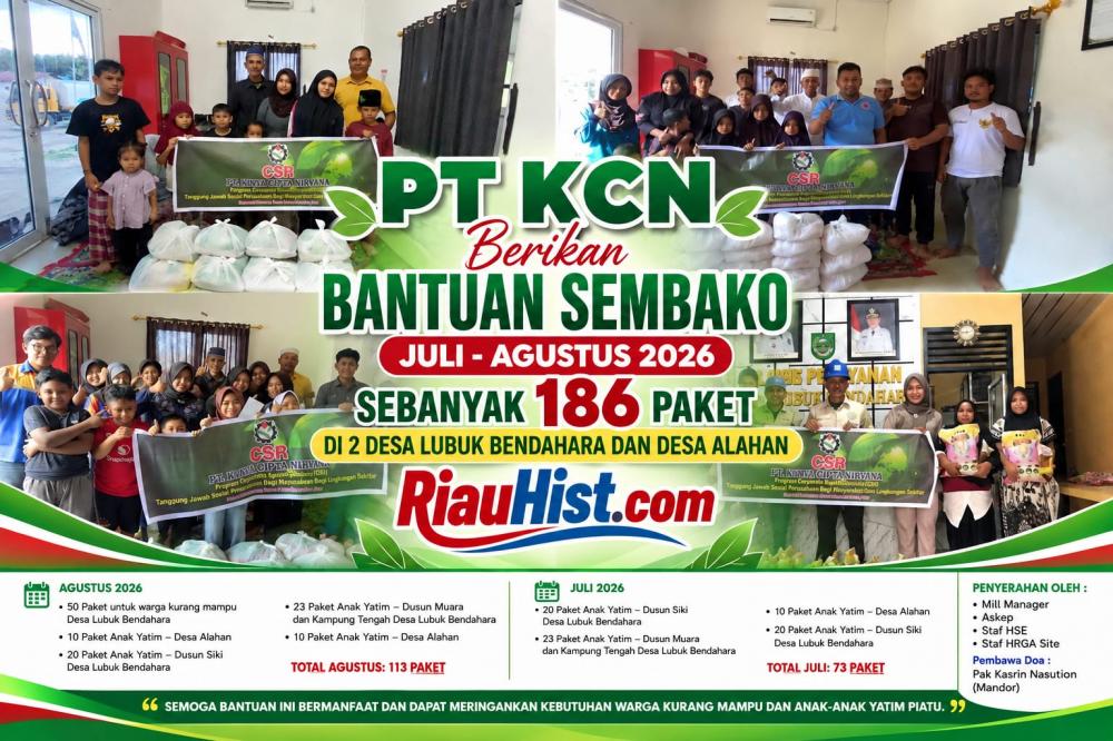PT KCN Konsisten Berbagi, 186 Paket Sembako Disalurkan untuk Warga Kurang Mampu dan Anak Yatim